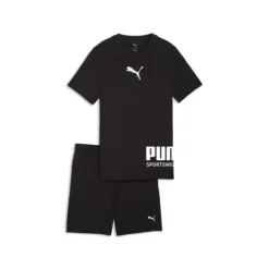 Conjunto Puma Negro kids 693335 01